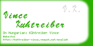 vince kuhtreiber business card